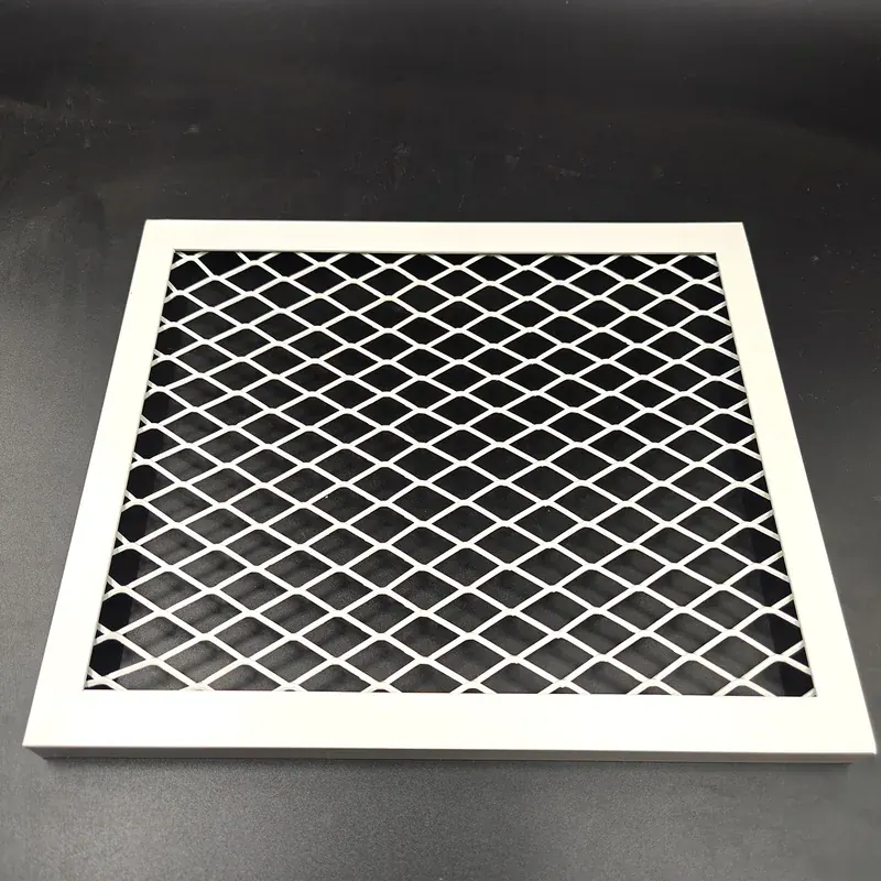 Aluminum expanded metal ceiling panel for architectural projects