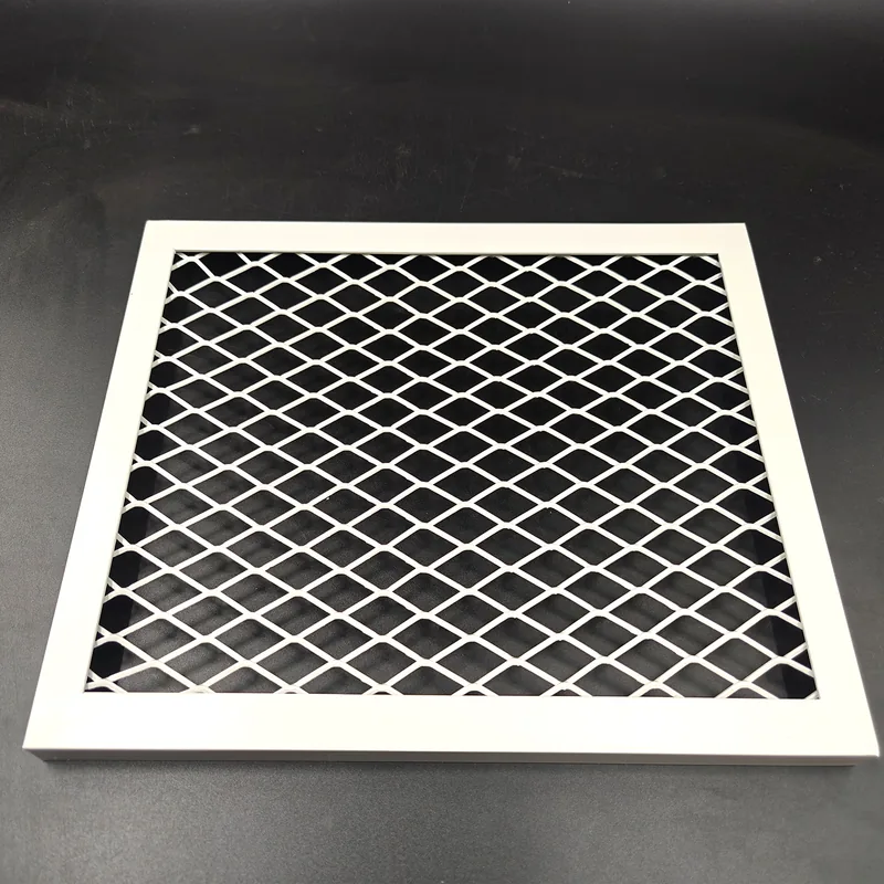 Aluminum expanded metal ceiling panel for architectural projects