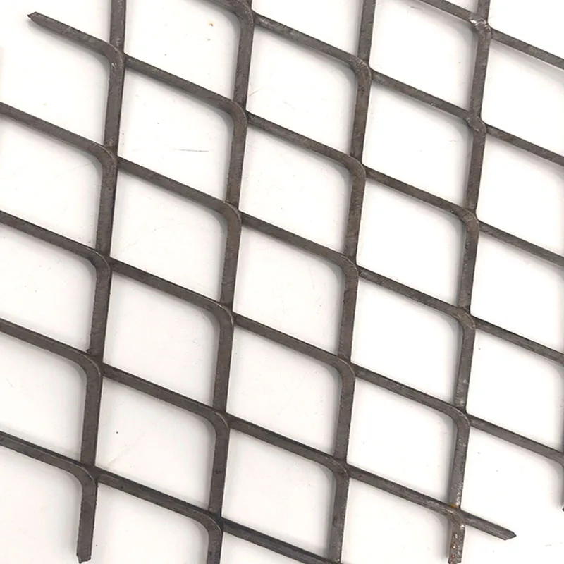 Carbon steel expanded metal grating panel with large diamond openings