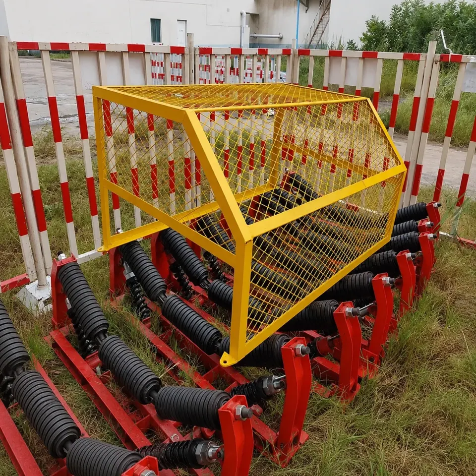 Expanded metal guard cage over outdoor industrial equipment