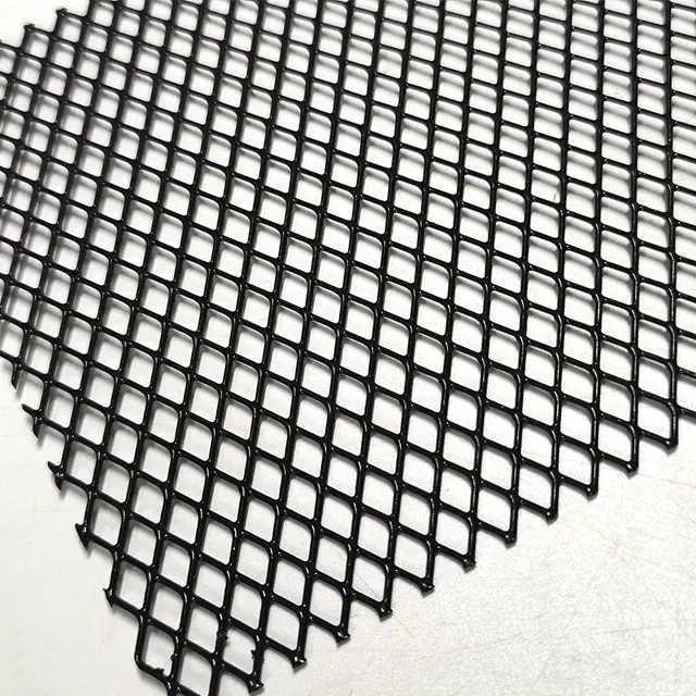 Powder coated expanded metal mesh