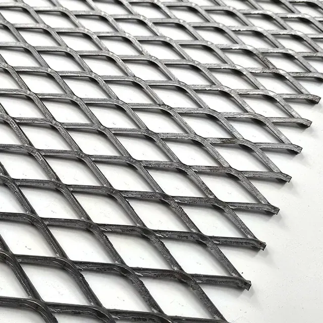 Raised expanded metal mesh
