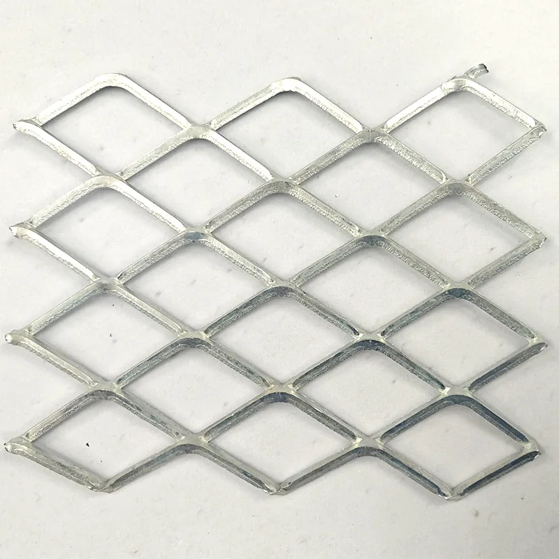 Galvanized expanded metal grating panel for outdoor walkway applications