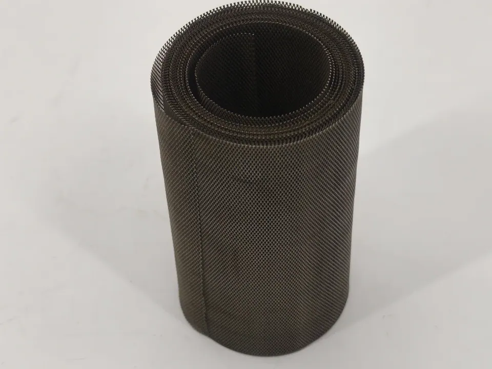 Microporous titanium expanded metal roll