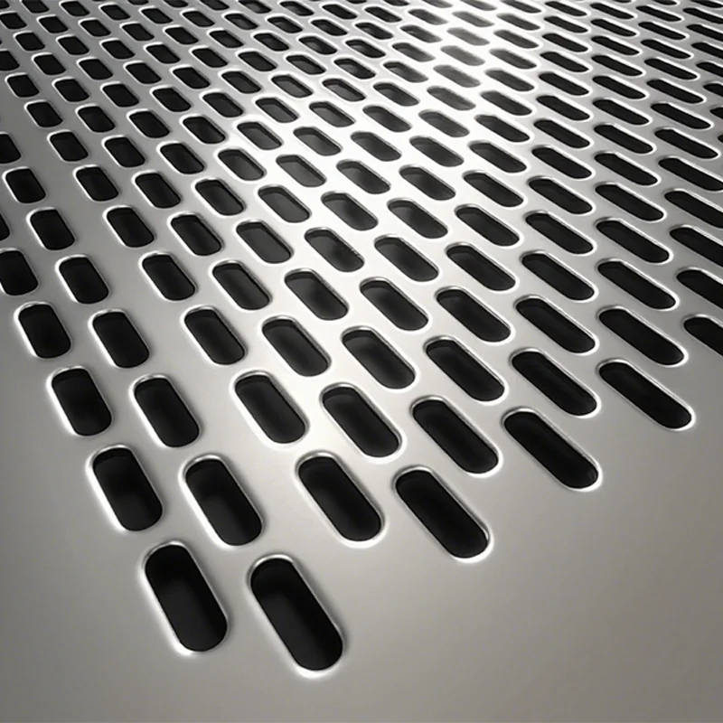 Slotted hole perforated metal sheet