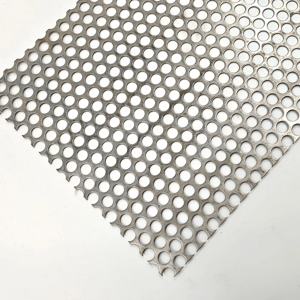 Round hole stainless steel perforated metal sheet close-up