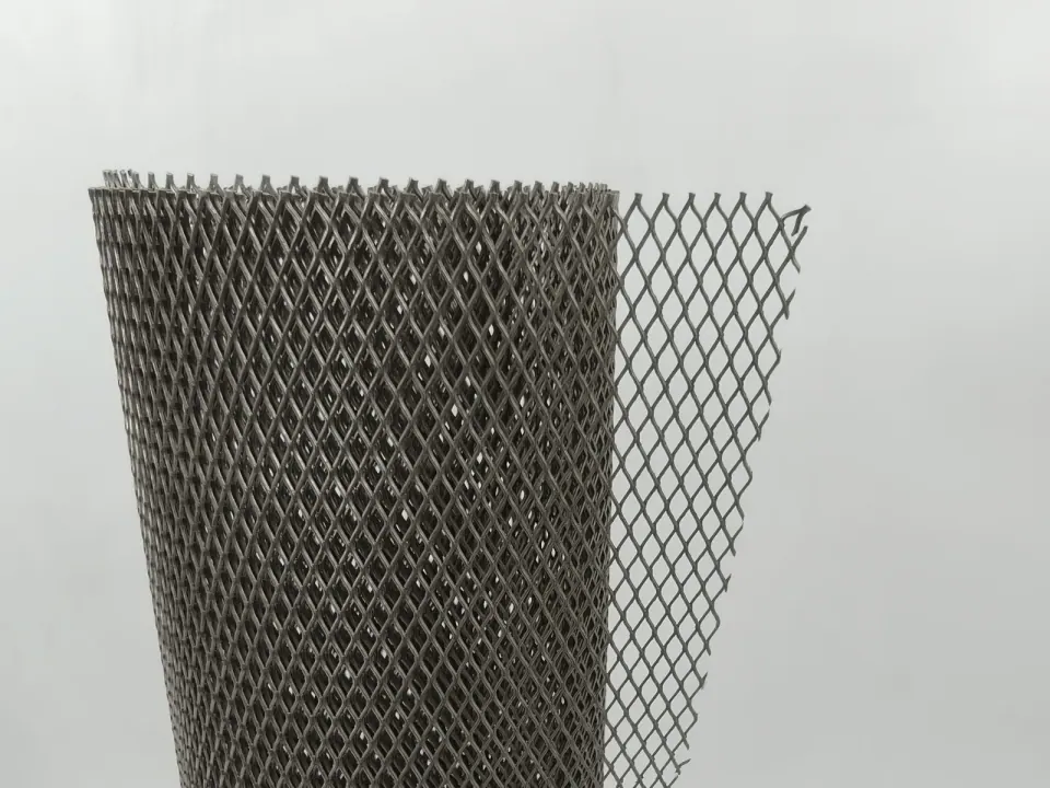 Titanium expanded metal roll