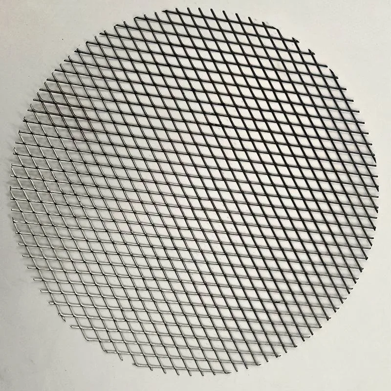 Round expanded metal mesh disc sample