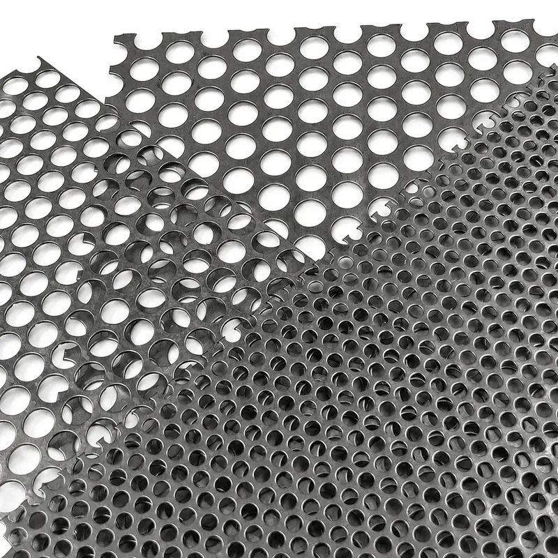 Carbon steel perforated metal sheet with round holes