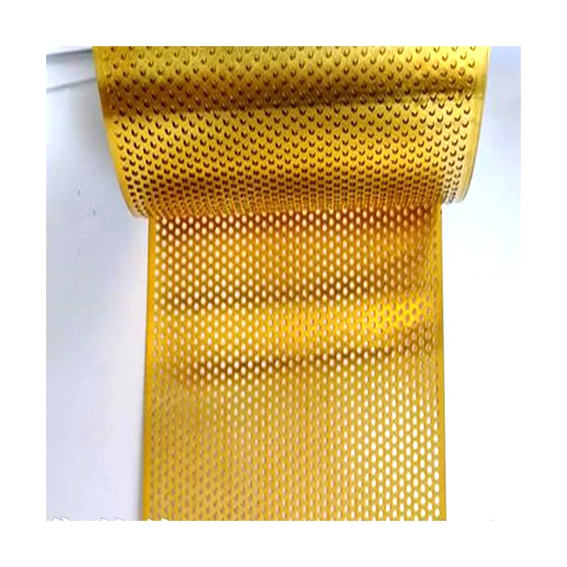 Copper perforated sheet with round-hole pattern