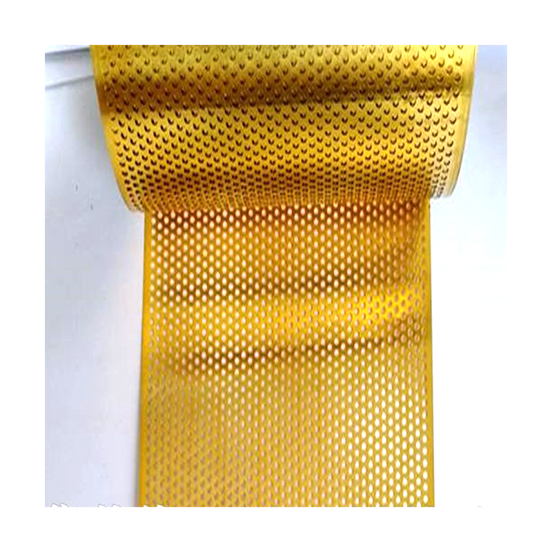 Copper perforated sheet roll with round holes for custom fabrication