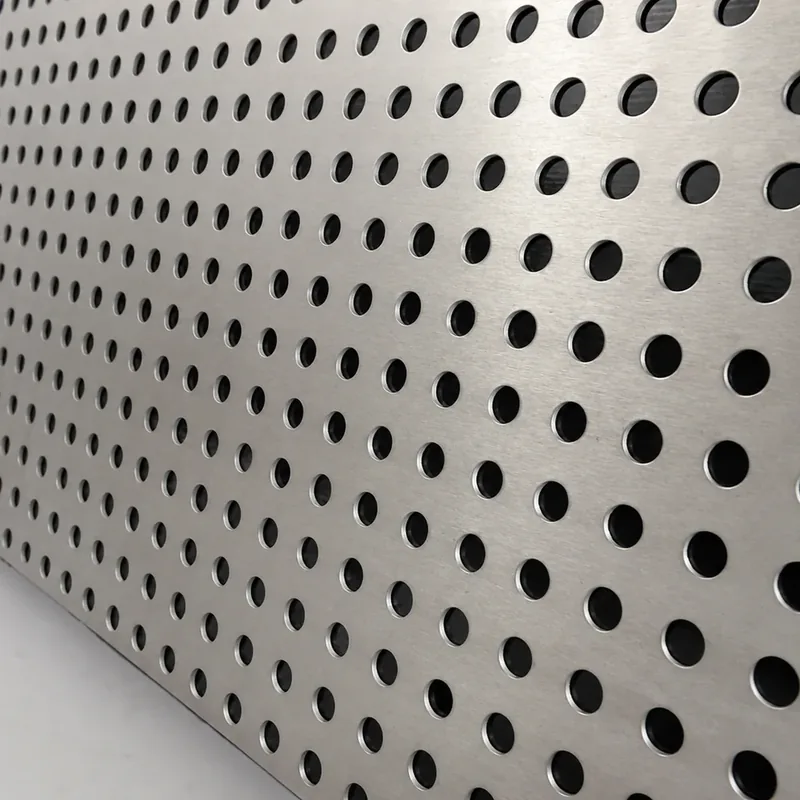 Nickel perforated sheet with staggered round holes