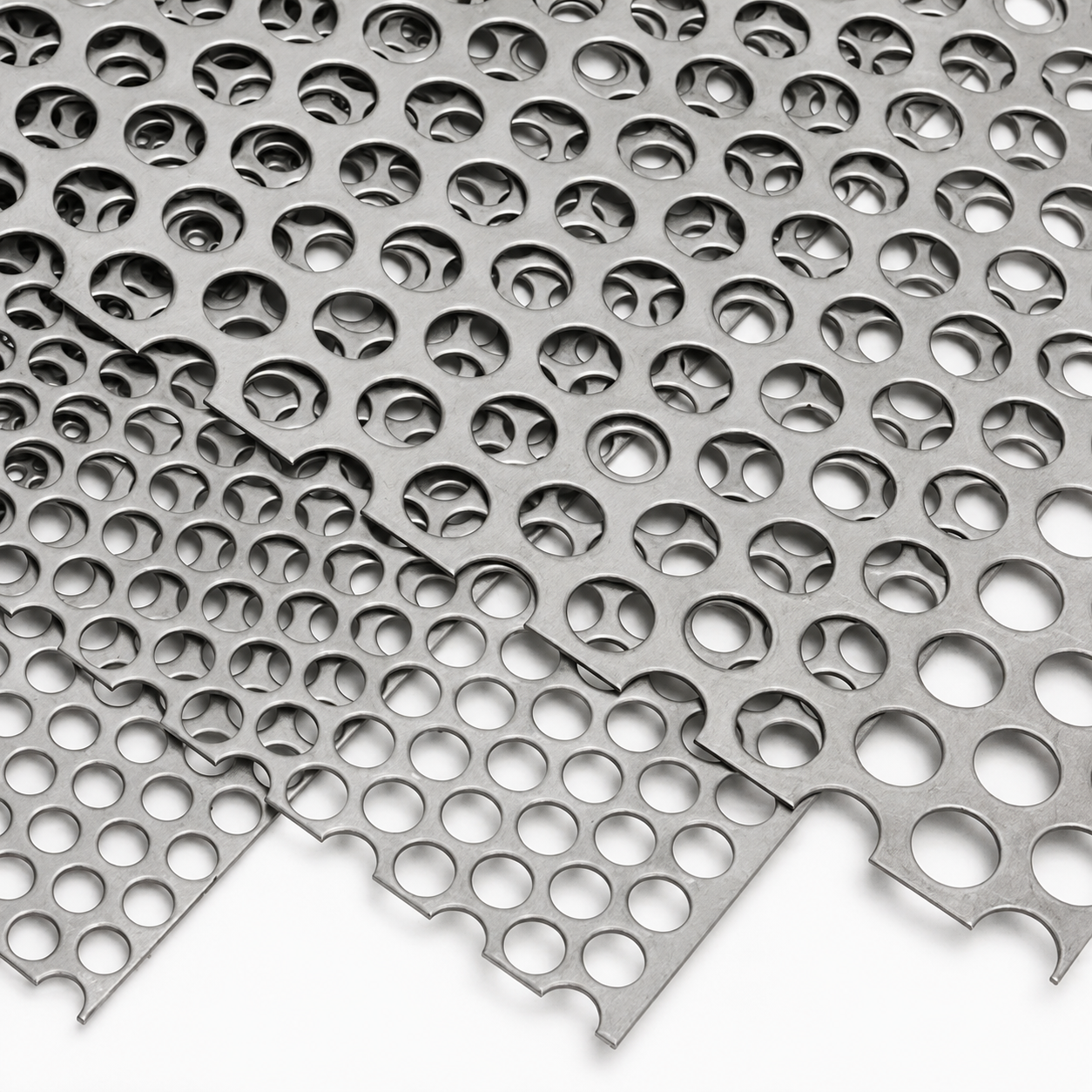Titanium perforated sheet with round holes for corrosion-resistant industrial applications
