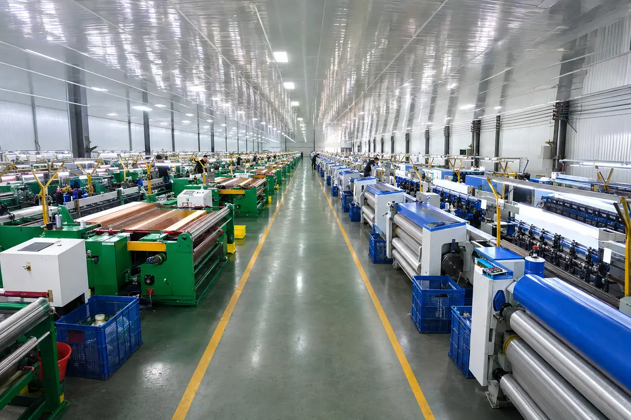 Stainless steel mesh manufacturing factory with production lines and welded mesh equipment