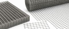 Stainless steel welded wire mesh rolls, stacked panels and cut-to-size sheets